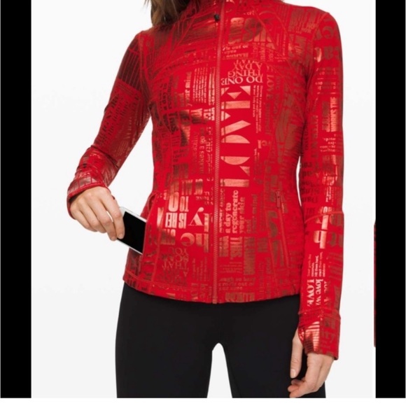 Lululemon Define Jacket *Manifesto size 6 red foil - Picture 6 of 7